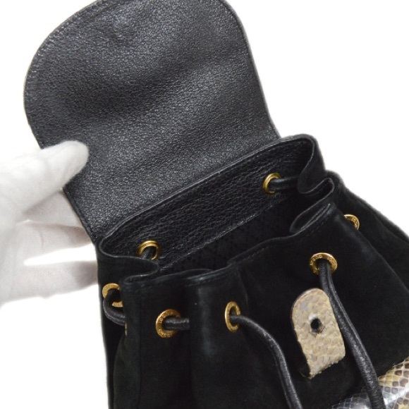 Gucci Python/Suede Bamboo Backpack - Picture 8 of 10